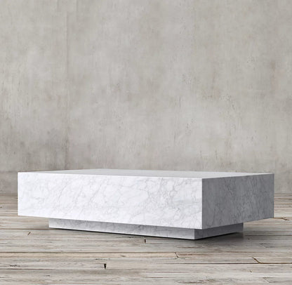Carrara marble plinth Coffee Table