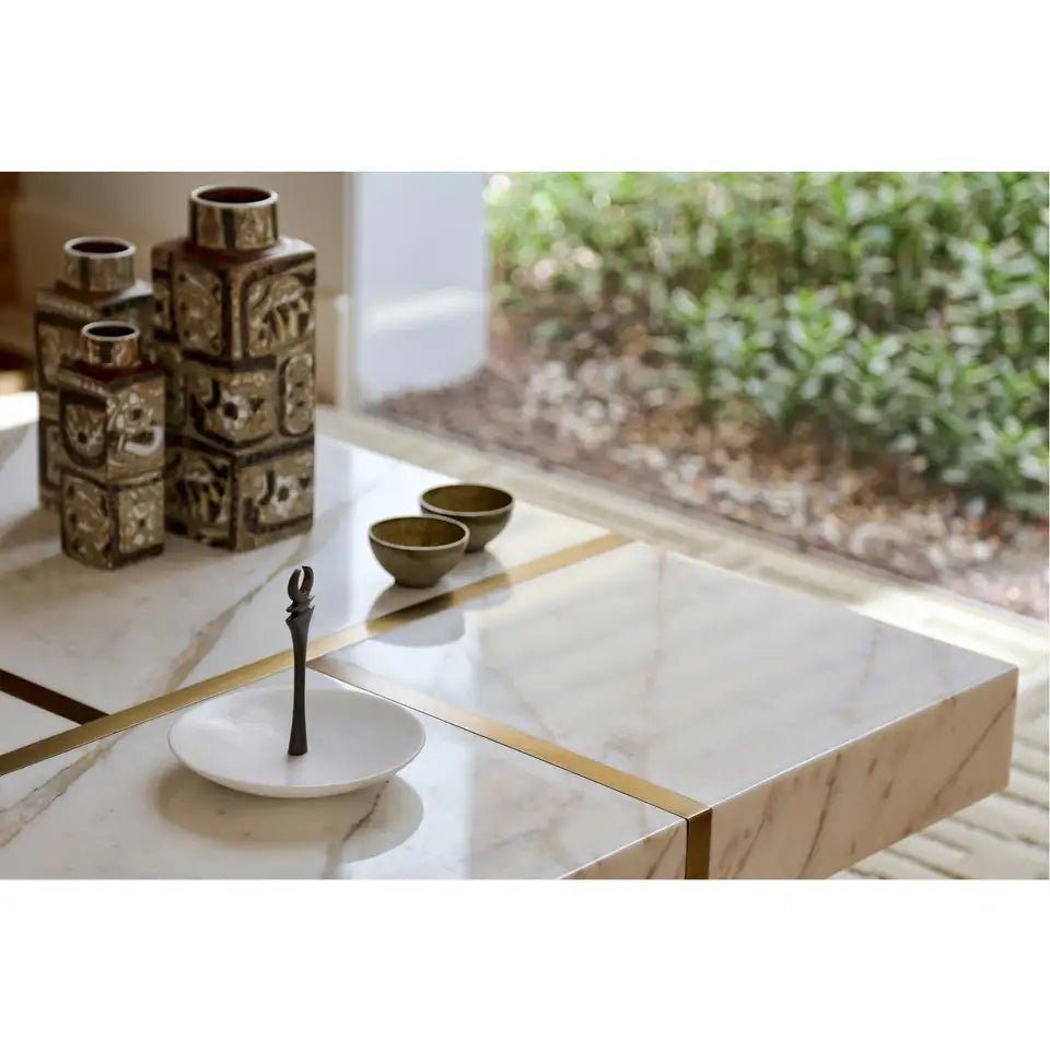 Statuario Square Marble Coffee Table