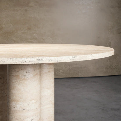 Eclara Travertine Small Dining Table - Elsa Home And Beauty