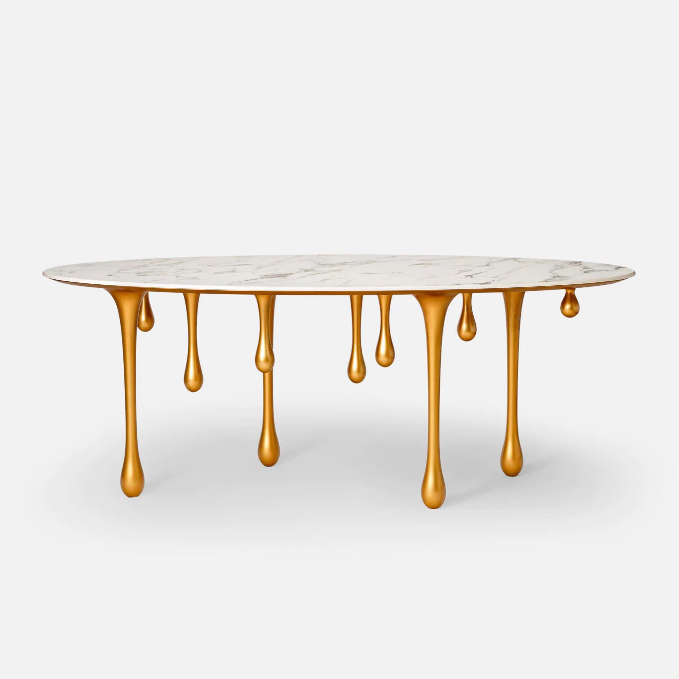 Gold Drop Marble Dining Table - Elsa Home And Beauty