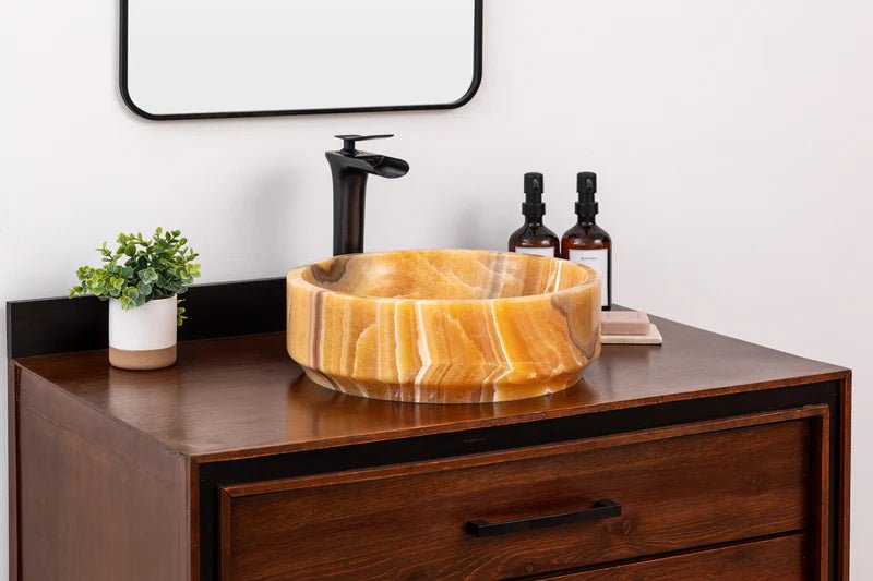 Honey Onyx Round Sink - Elsa Home And Beauty