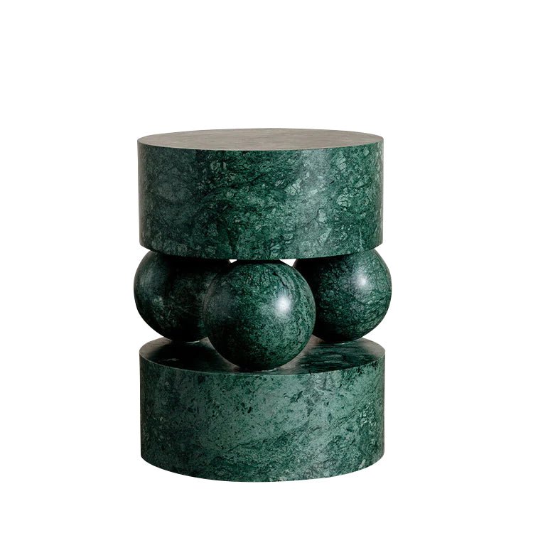 Green Round Marble Side Table