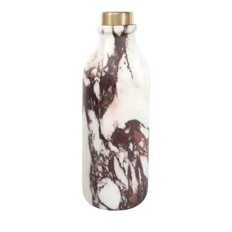 Lapis Blue Solid Marble Bottle - Elsa Home And Beauty