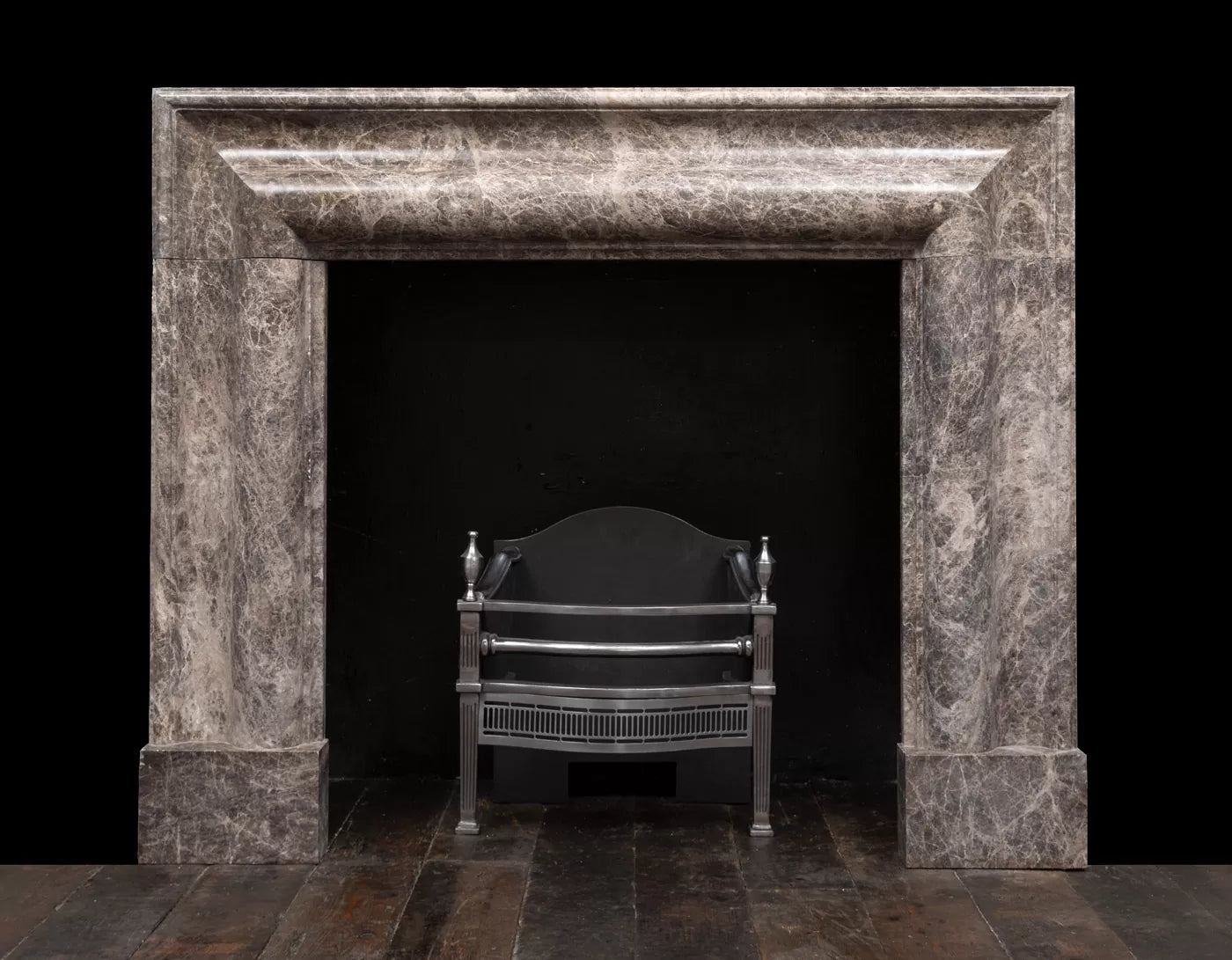 Light Emperador Marble Bolection Style Fireplace - Elsa Home And Beauty
