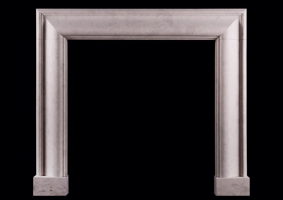 Limestone Modern Fireplace Surround