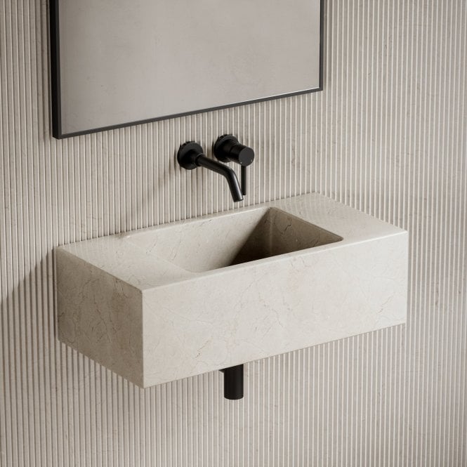 Limestone Wall Mount Basin - Elsa Home And Beauty
