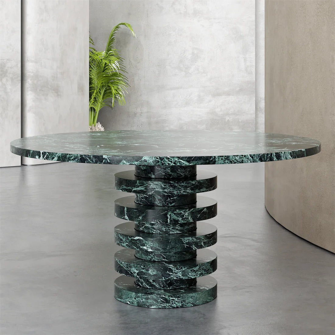 Lucifer Green Marble Dining Table - Elsa Home And Beauty