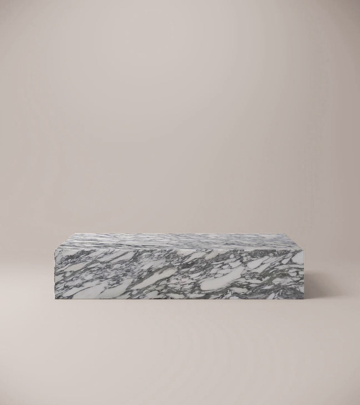 Slab Rectangular Marble Plinth Coffee Table | 5 Stone Options – Elsa ...