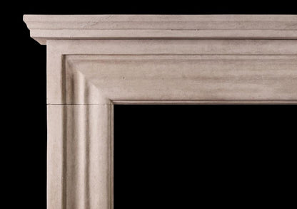 Modern limestone fireplace Mantle - Elsa Home And Beauty