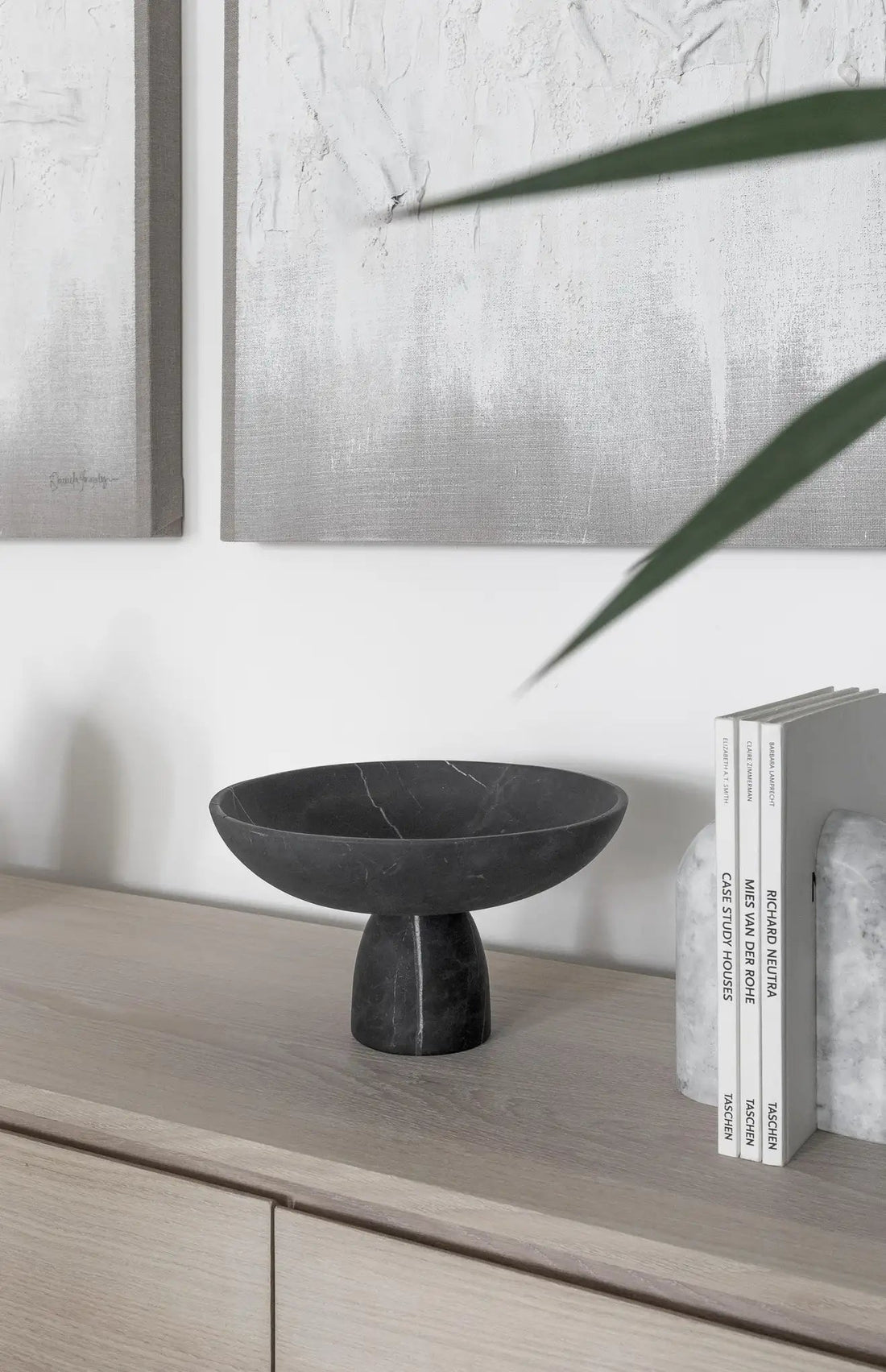 Nero Marquina Carved Fruit Bowl - Elsa Home And Beauty