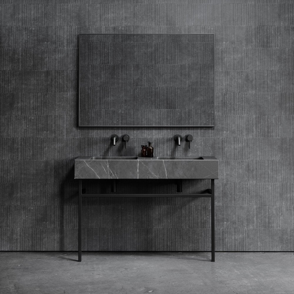 Nero Marquina Double Vanity Unit - Elsa Home And Beauty