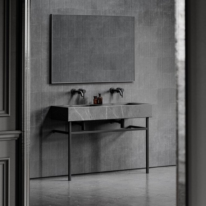 Nero Marquina Double Vanity Unit - Elsa Home And Beauty