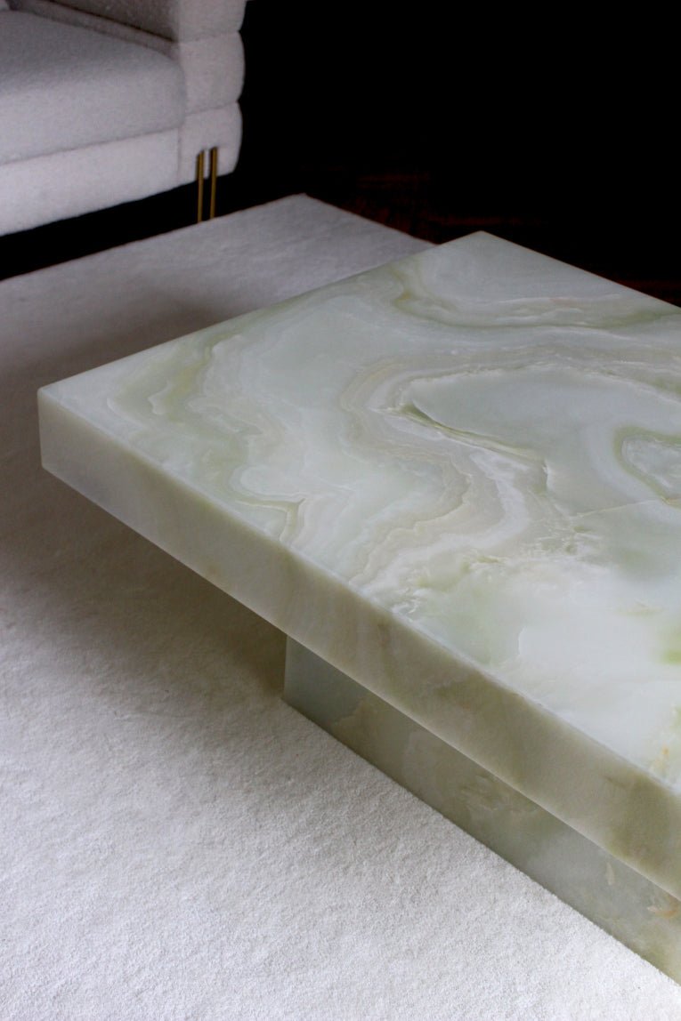 Green Onyx Stone Coffee Table