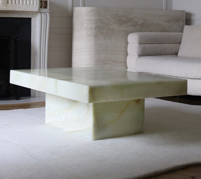 Green Onyx Stone Coffee Table