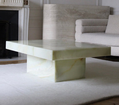 Green Onyx Stone Coffee Table