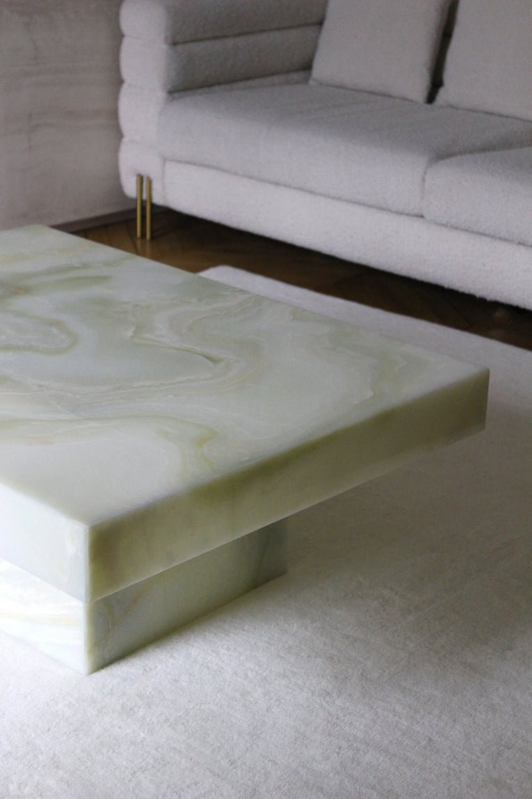 Green Onyx Stone Coffee Table
