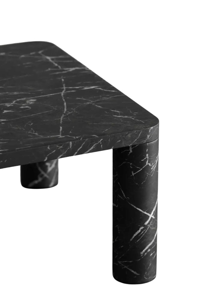 Black Marble Coffee Table Unique Nero Marquina Creation Elsa Home