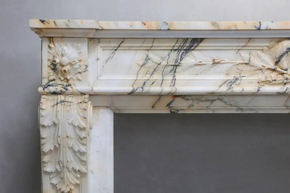 Paonazzo Antique Marble Fireplace