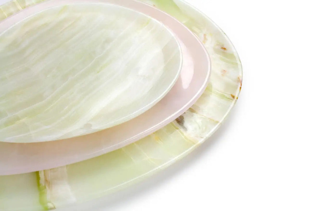 Pink & Green Onyx Serveware Set - Elsa Home And Beauty