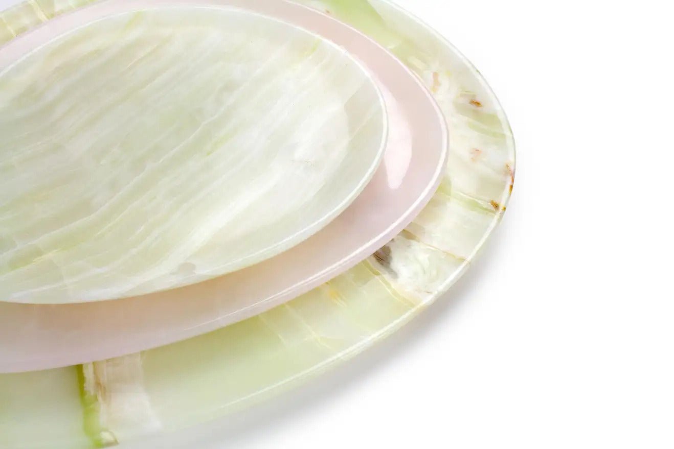 Pink &amp; Green Onyx Serveware Set - Elsa Home And Beauty