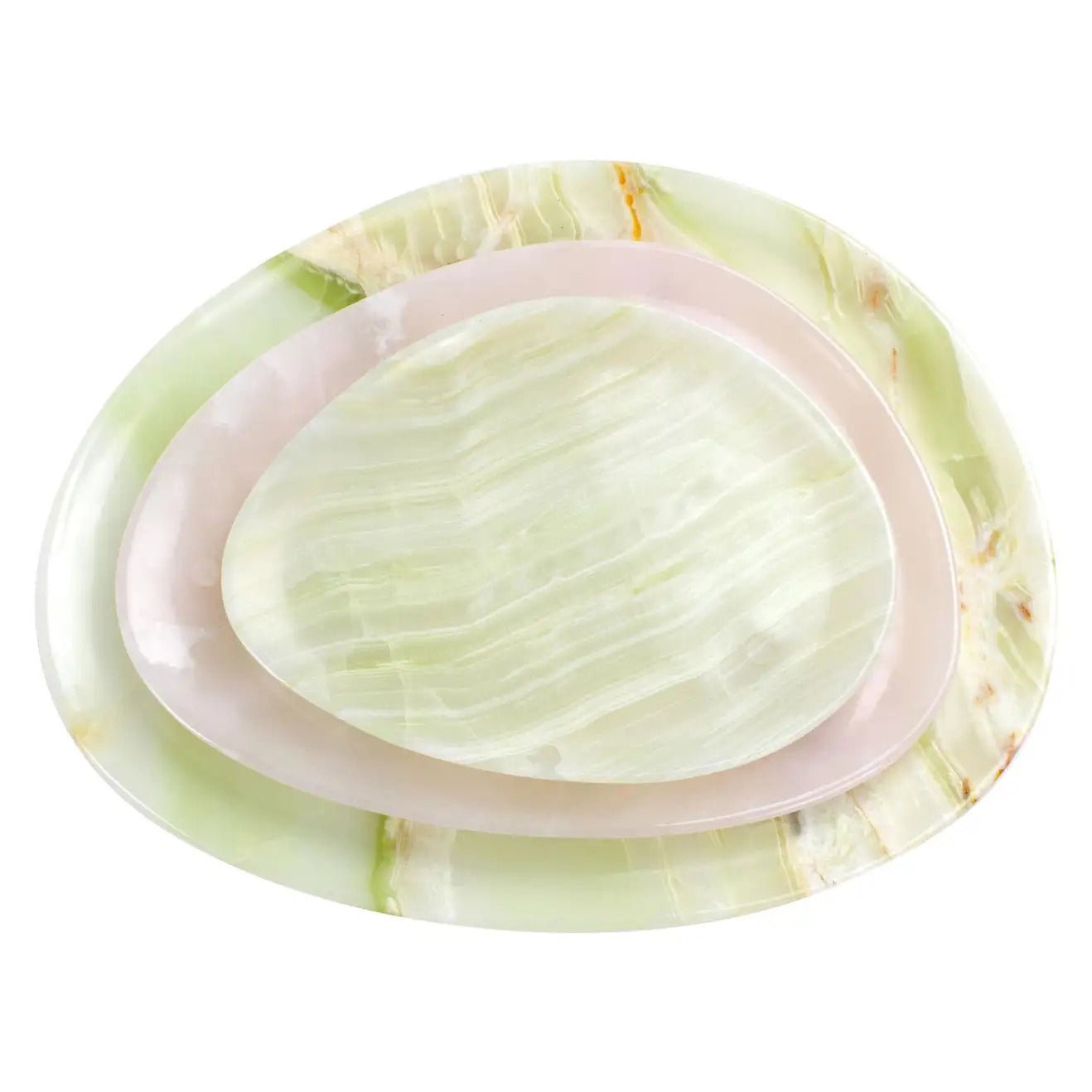 Pink &amp; Green Onyx Serveware Set - Elsa Home And Beauty