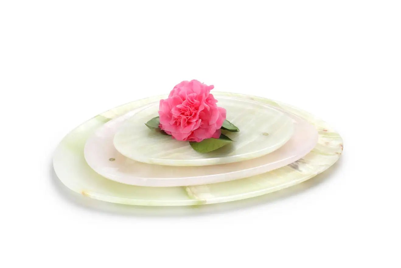 Pink &amp; Green Onyx Serveware Set - Elsa Home And Beauty