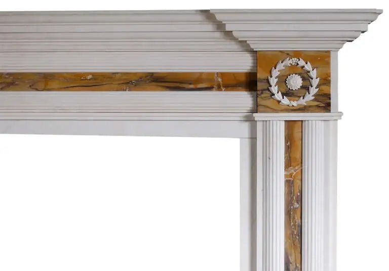 Regency Style Statuario Marble Fireplace - Elsa Home And Beauty