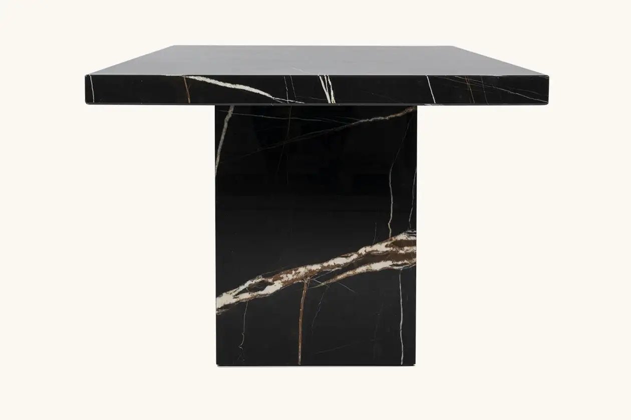 Black Marble Rectangular Dining Table