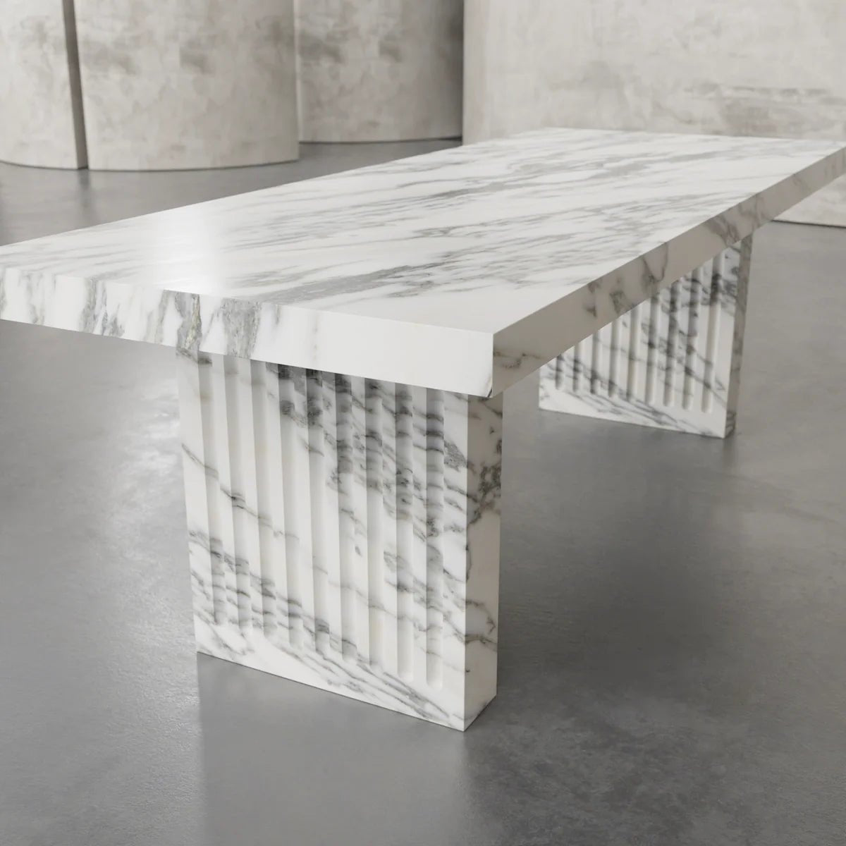 Serene White Marble Dining Table - Elsa Home And Beauty