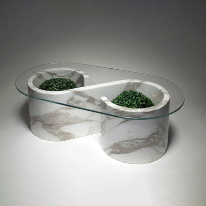 Serenity Coffee Table in Calacatta Marble - Elsa Home And Beauty
