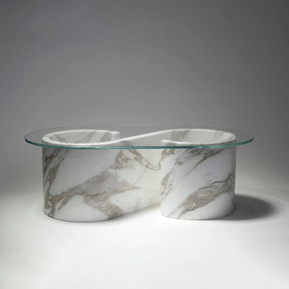 Serenity Coffee Table in Calacatta Marble - Elsa Home And Beauty