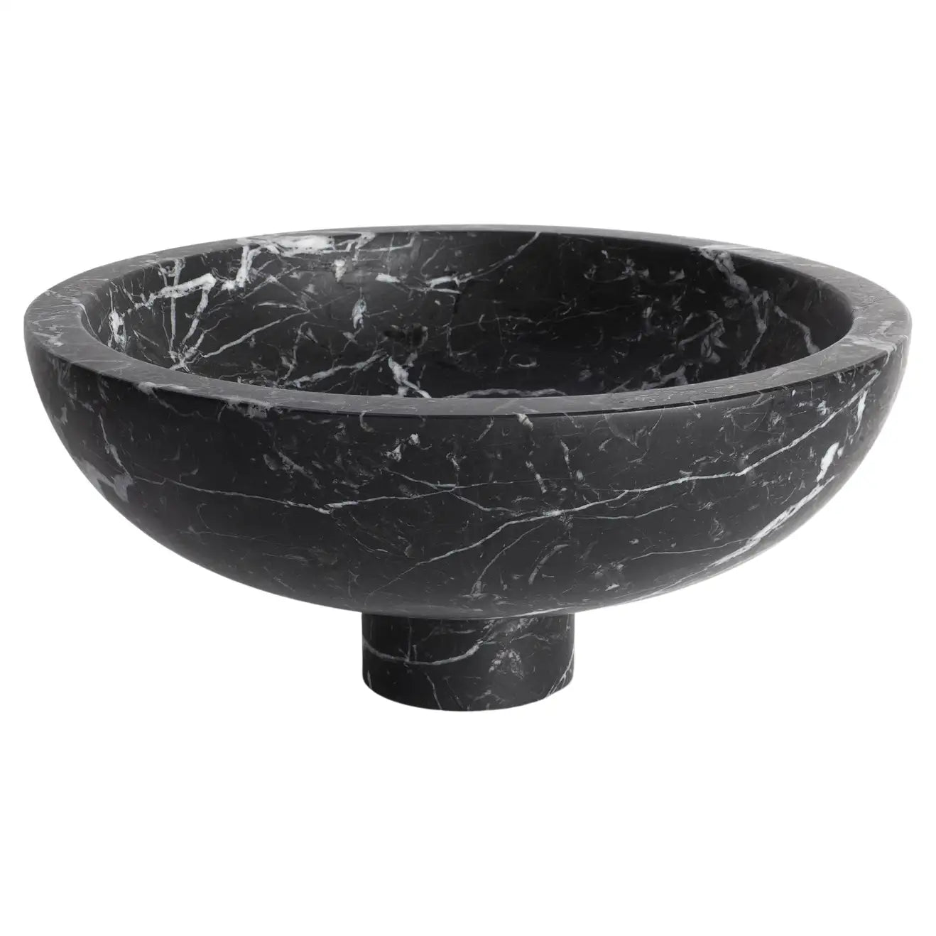 Solid Lapis Blue Marble Fruit Bowl - Elsa Home And Beauty