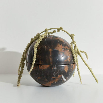 Solid Travertine Incense Sphere - Elsa Home And Beauty