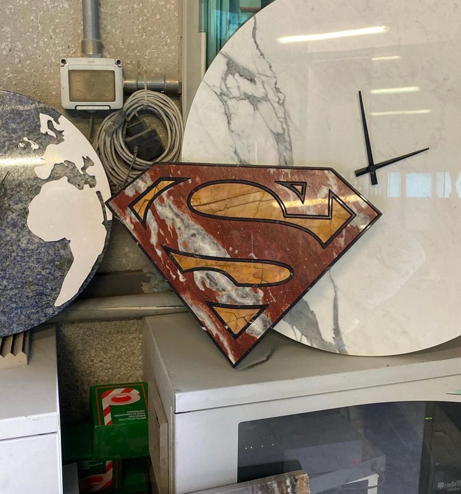 Superman marble mosaic Art - Elsa Home And Beauty