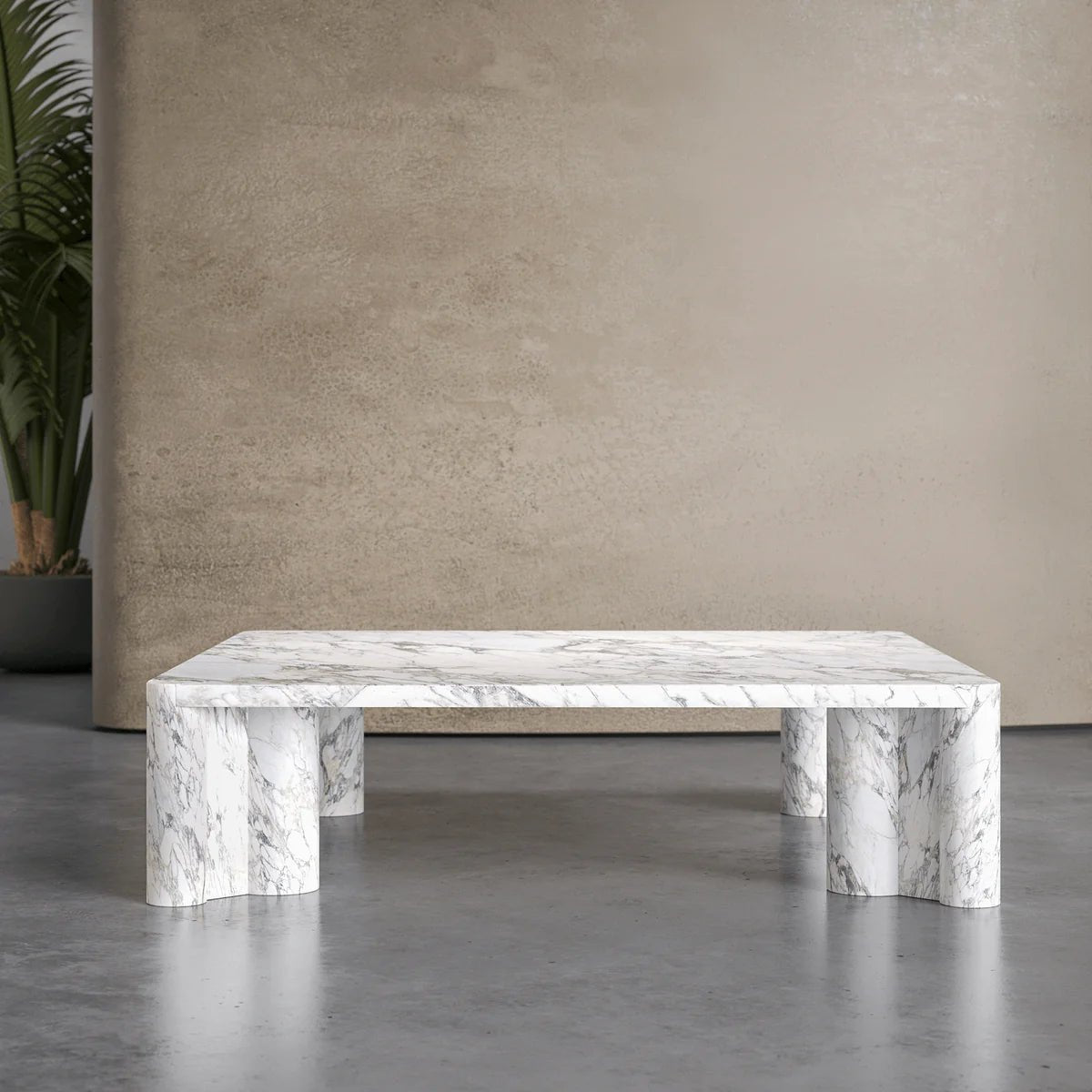 Tavura London Square Arabescato Marble Coffee Table