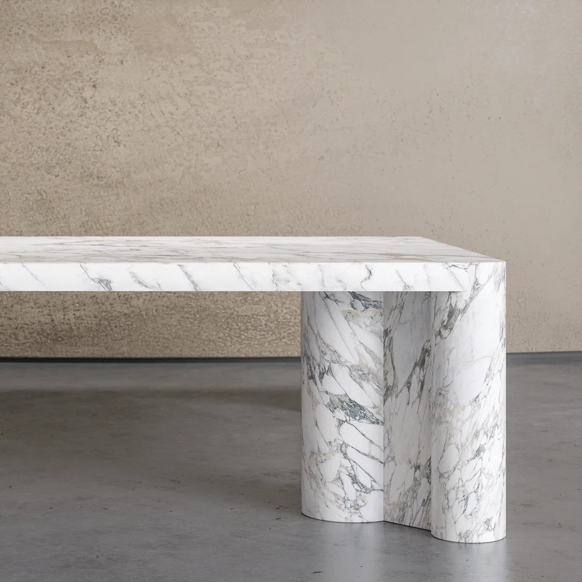 Tavura London Square Arabescato Marble Coffee Table Detail Photo