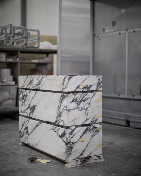 The Constantina Marble Vanity in Viola Calacatta - Elsa Home And Beauty