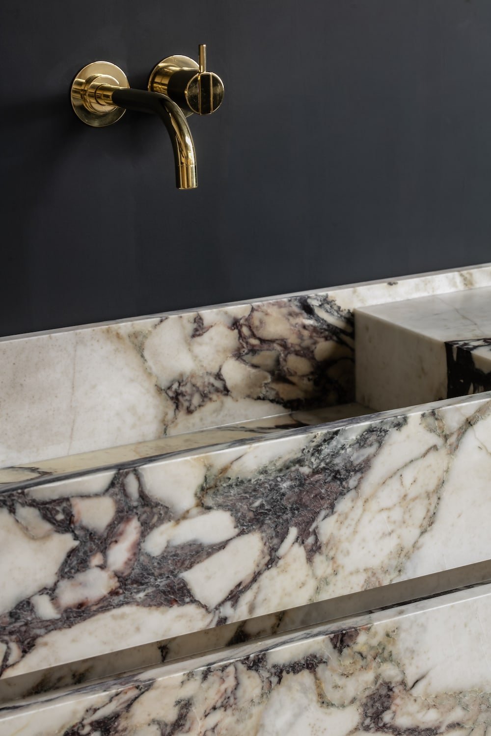 The Constantina Marble Vanity in Viola Calacatta - Elsa Home And Beauty