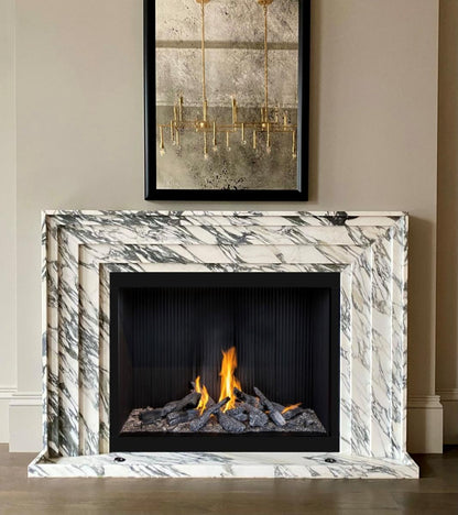 Arabescato Modern Fireplace Surround