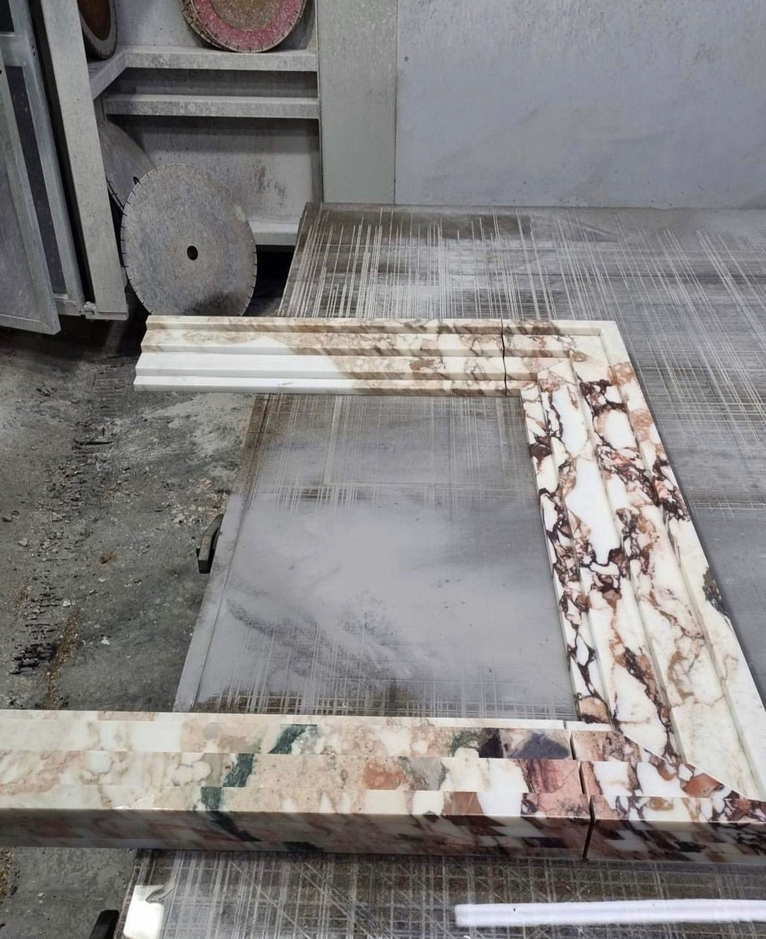 Calacatta Viola Modern Fireplace Surround