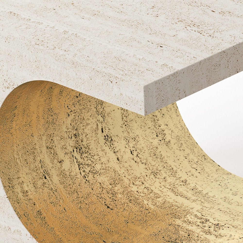Travertine Side Table