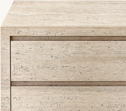 Travertine 6 drawer sideboard unit - Elsa Home And Beauty