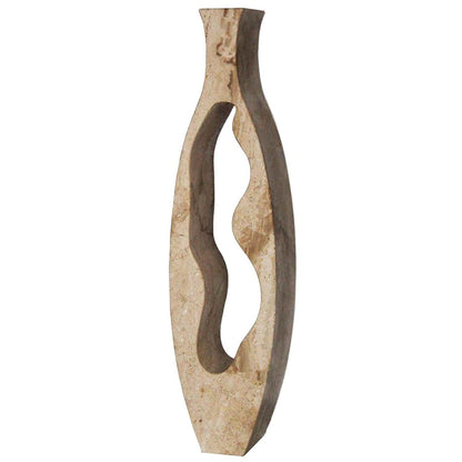 Travertine Archie Vase - Elsa Home And Beauty