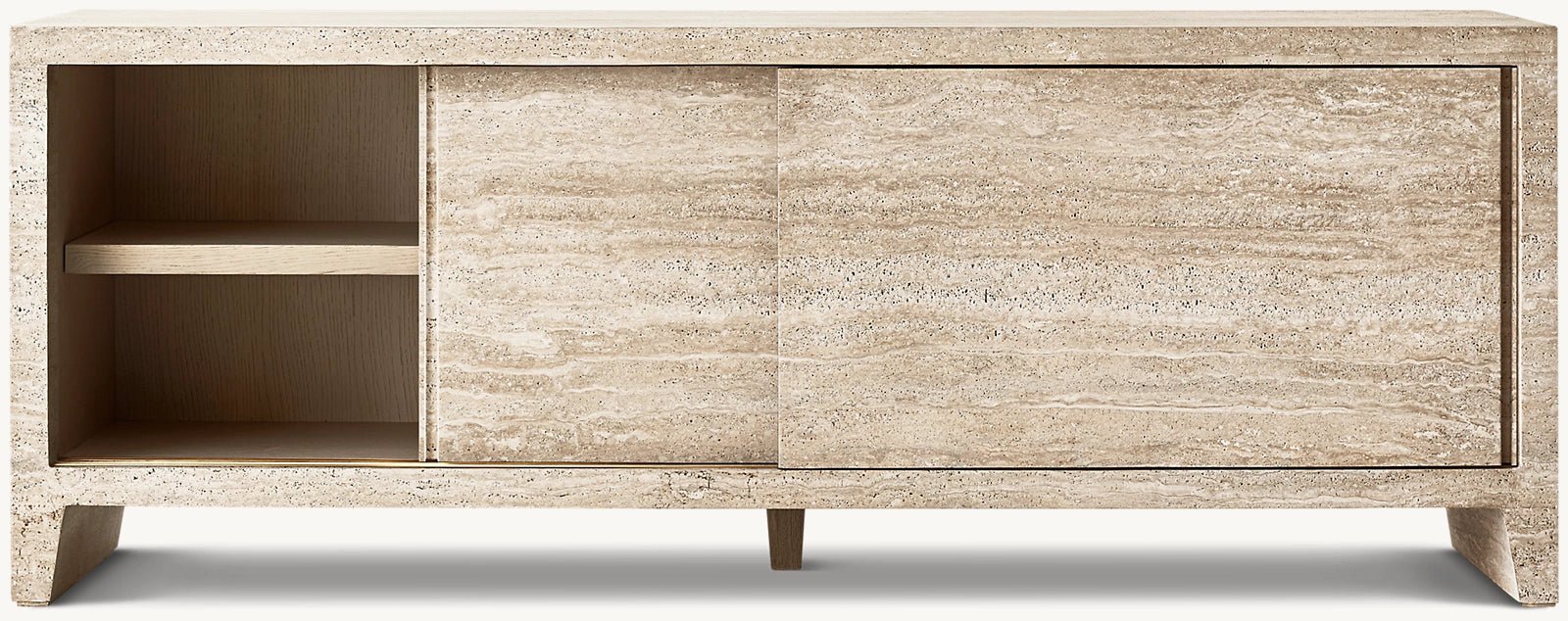 Travertine Navona Console With Drawer - Elsa Home And Beauty