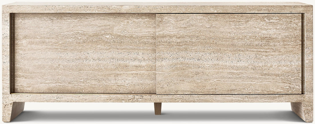 Travertine Navona Console With Drawer - Elsa Home And Beauty