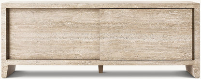 Travertine Navona Console With Drawer - Elsa Home And Beauty