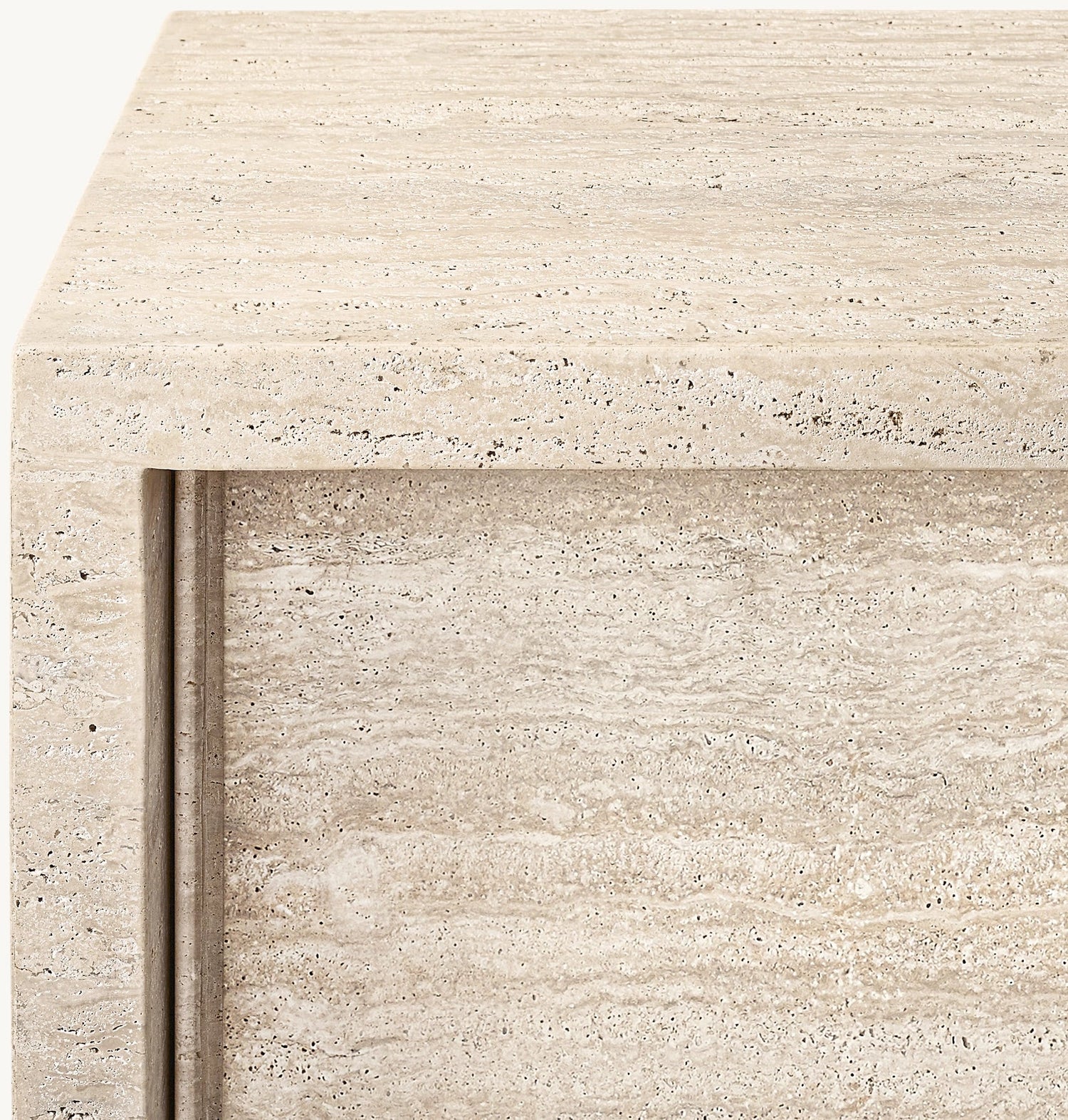 Travertine Navona Console With Drawer - Elsa Home And Beauty