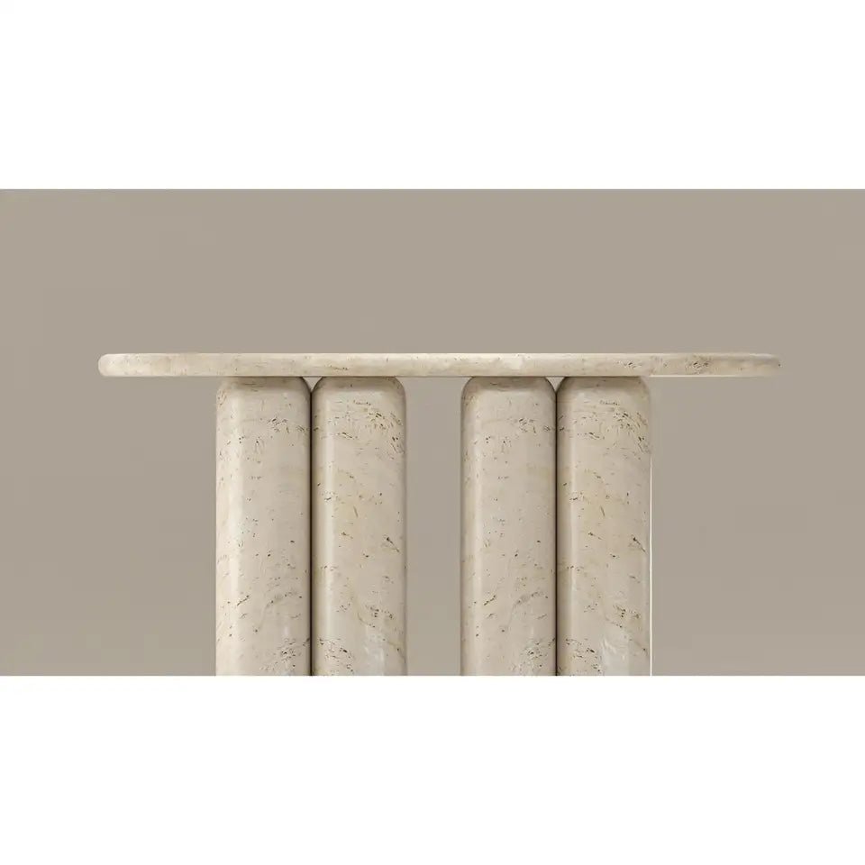 Travertine Console Table