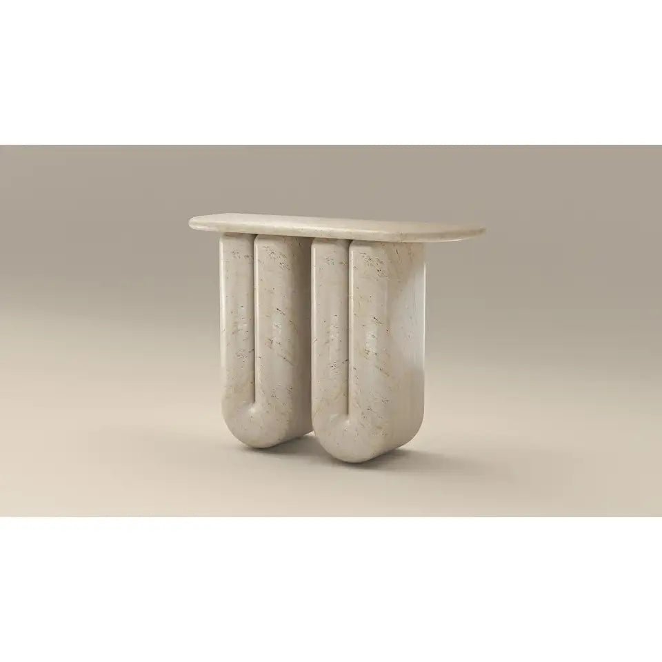 Travertine Console Table