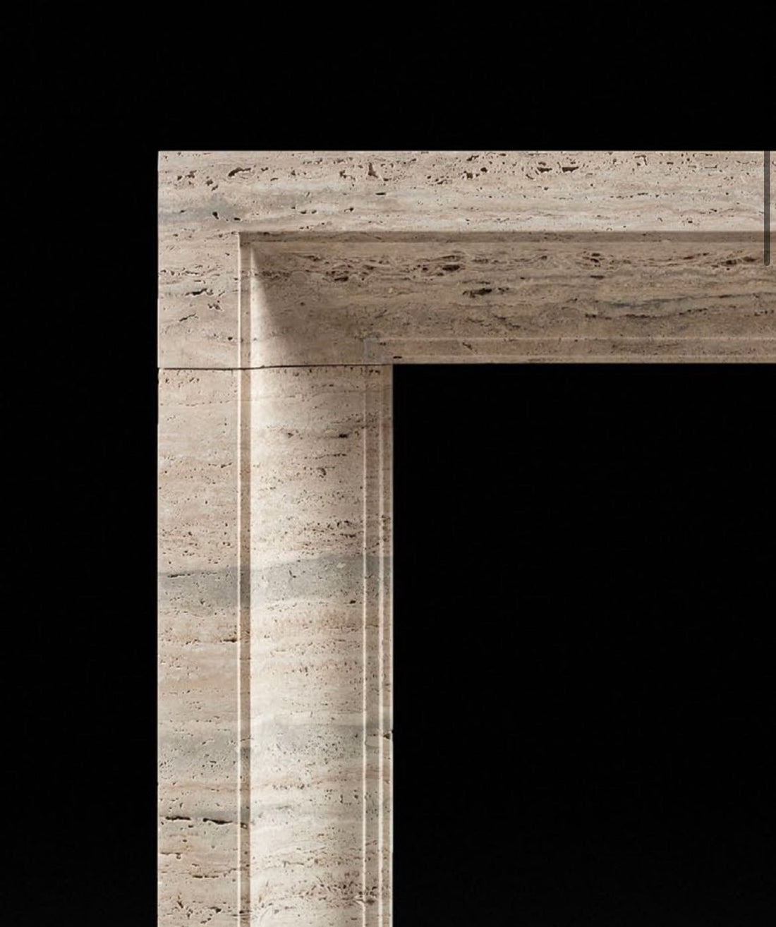 Travertine Silver Art Deco Fireplace - Elsa Home And Beauty